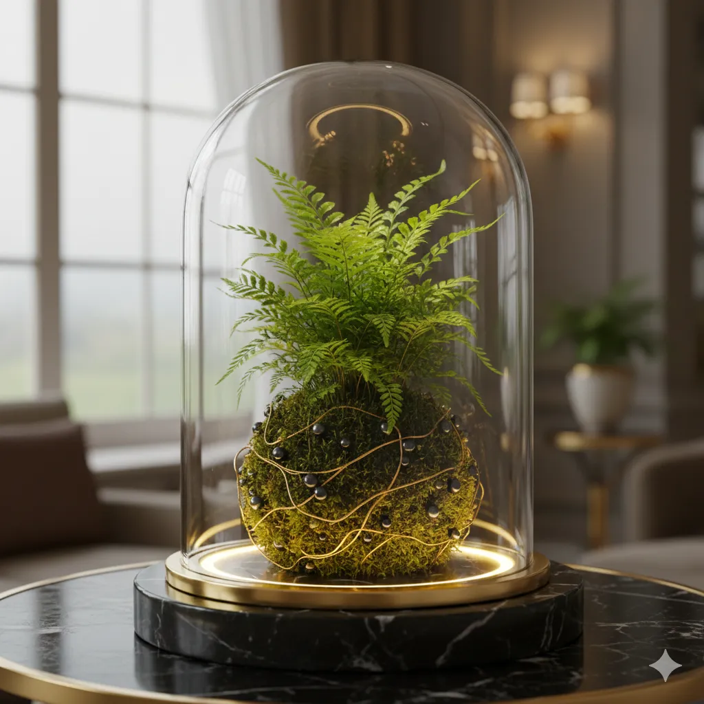 Fougère Davallia sur Socle Impérial