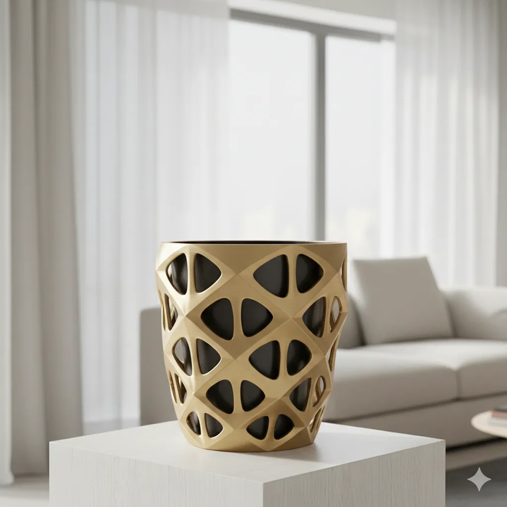 Cache-pot "L'onde géométrique"